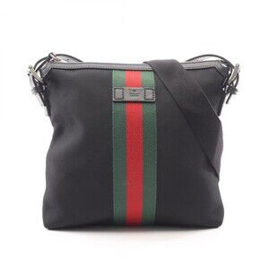 Gucci Shelly Shoulder Bag Leather Nylon #346533G95B